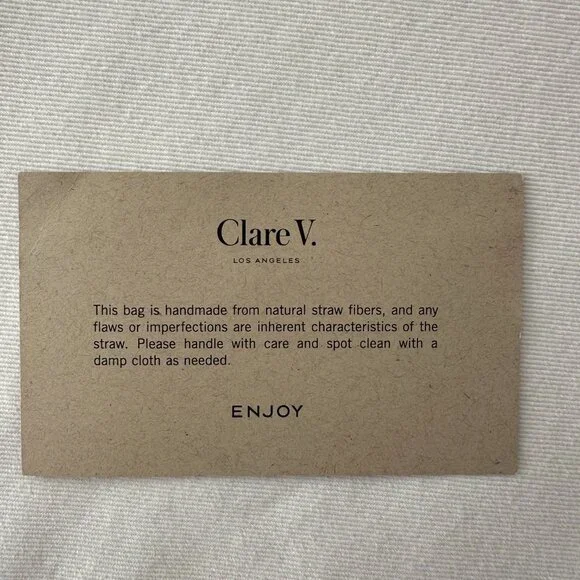 Clare V Pot De Miel Straw Bucket Bag with Tomatoe Red Leather Handle - Picture 5 of 6